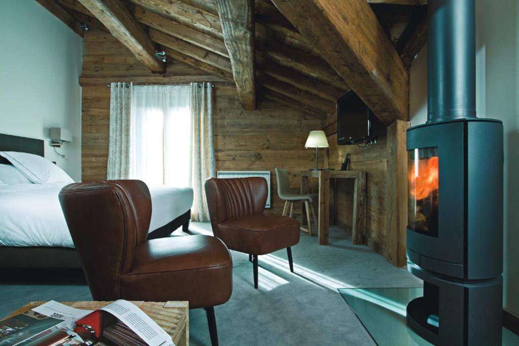 Chalet-Hotel La Marmotte, La Tapiaz & Spa, The Originals Relais 莱热 客房 照片